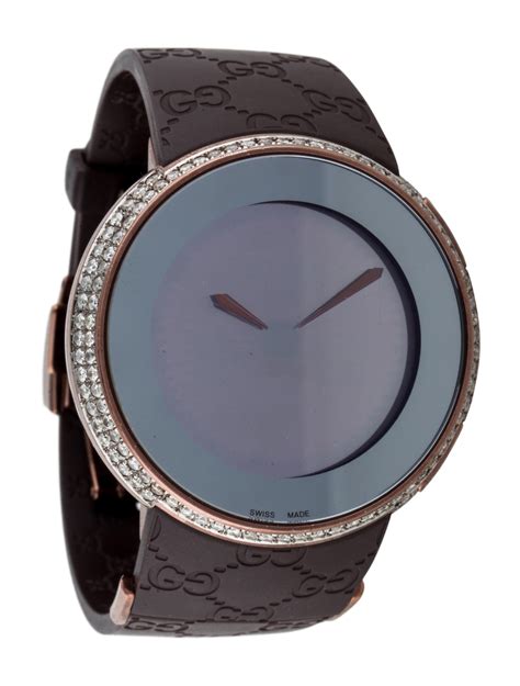 gucci diamond digital watch|men's Gucci watch diamond bezel.